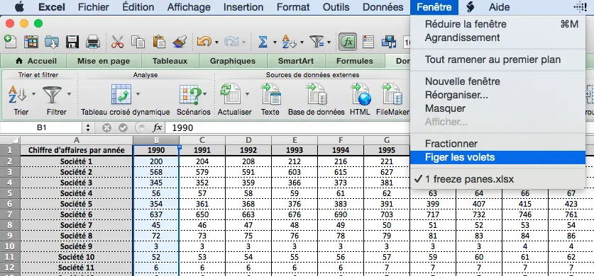 comment scinder une colonne sur excel