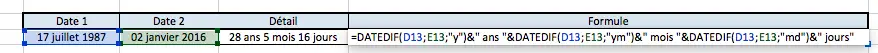 Nombre De Mois Entre Deux Dates Excel